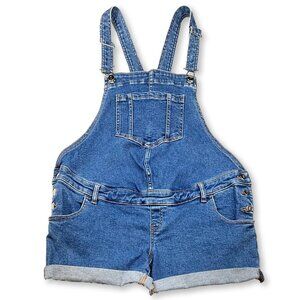 Isabel Maternity by Ingrid & Isabel Blue Denim Short Overalls